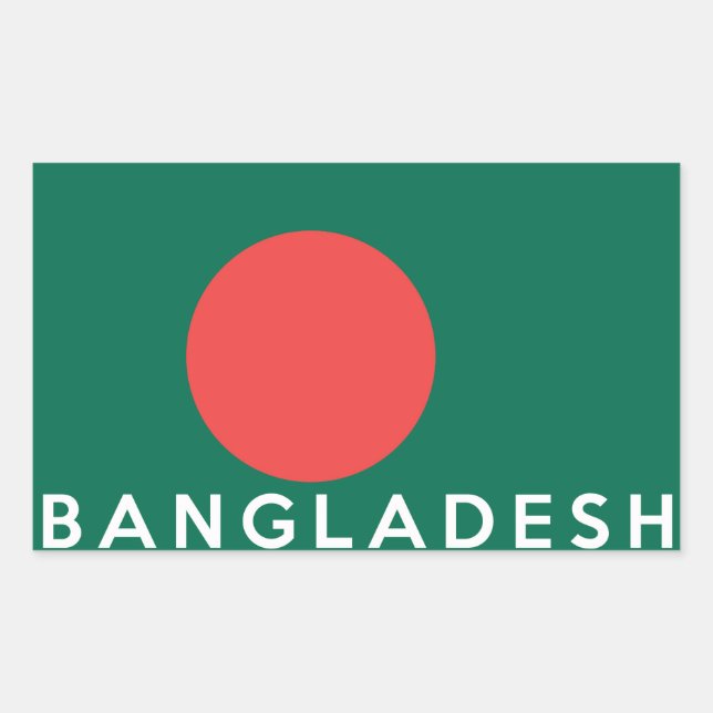 bangladesh country flag symbol name text sticker (Front)