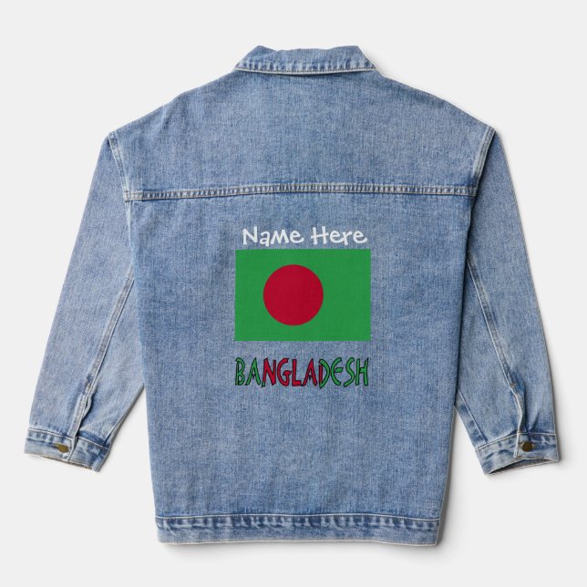 Bangladesh Drapeau blanc Personnalisation (Verso)