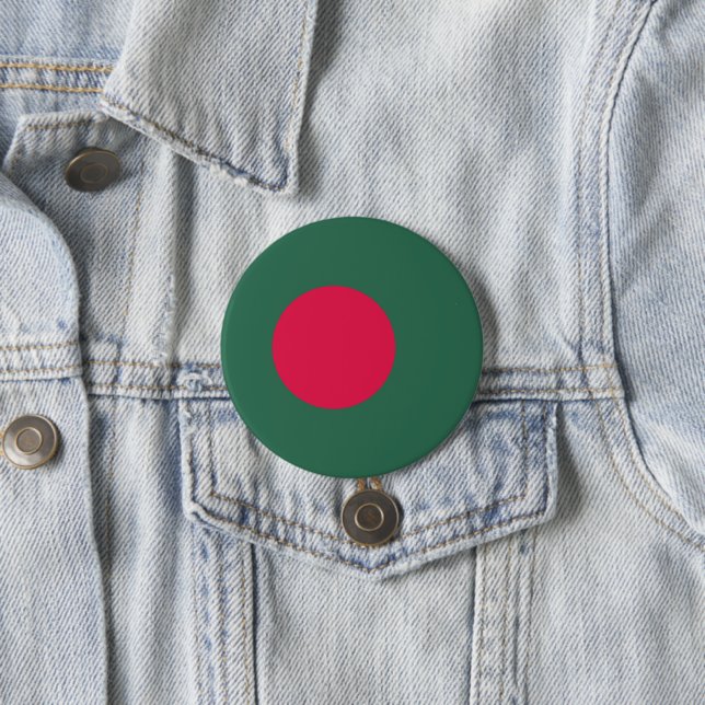 Bangladesh flag 3 inch round button (In Situ)