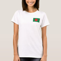 Bangladesh Flag and Map dk T-Shirt
