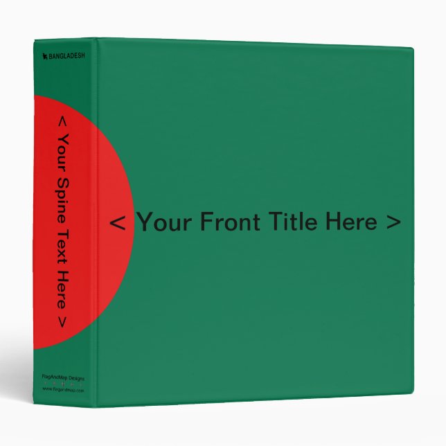 Bangladesh Flag Binder (Front/Spine)