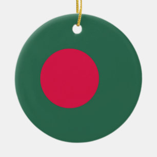 Bangladesh flag ceramic ornament