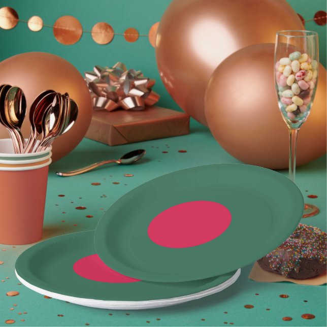 Bangladesh flag paper plate (Multi)