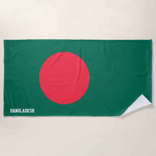 Bangladesh Flag Splendid Patriotic Beach Towel