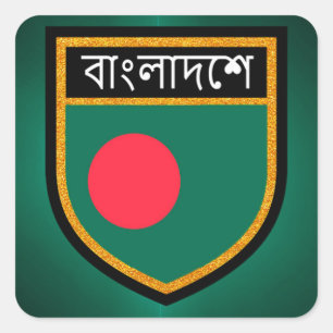 Bangladesh Flag Square Sticker