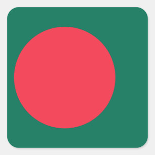 Bangladesh Flag Square Sticker