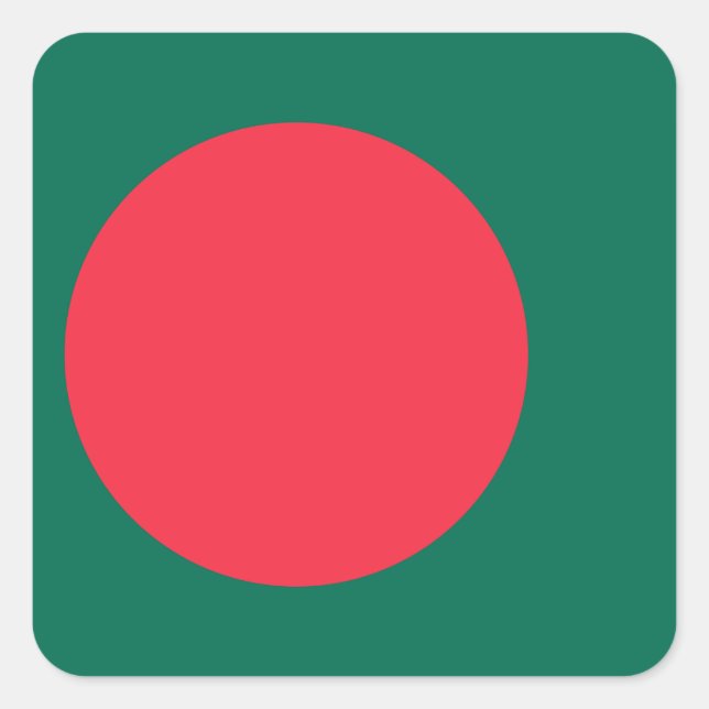 Bangladesh Flag Square Sticker (Front)