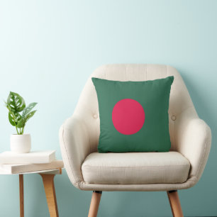 Bangladesh flag throw pillow