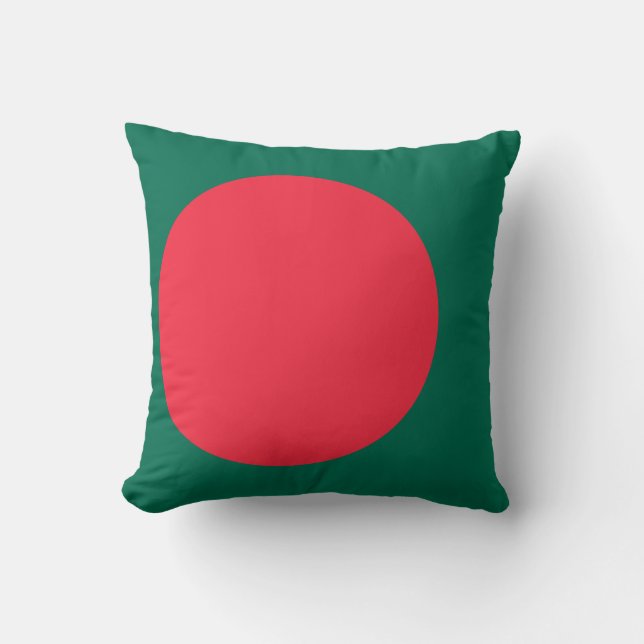 Bangladesh Flag Throw Pillow (Front)
