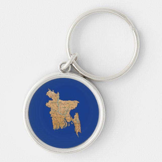 Bangladesh Map Keychain (Front)