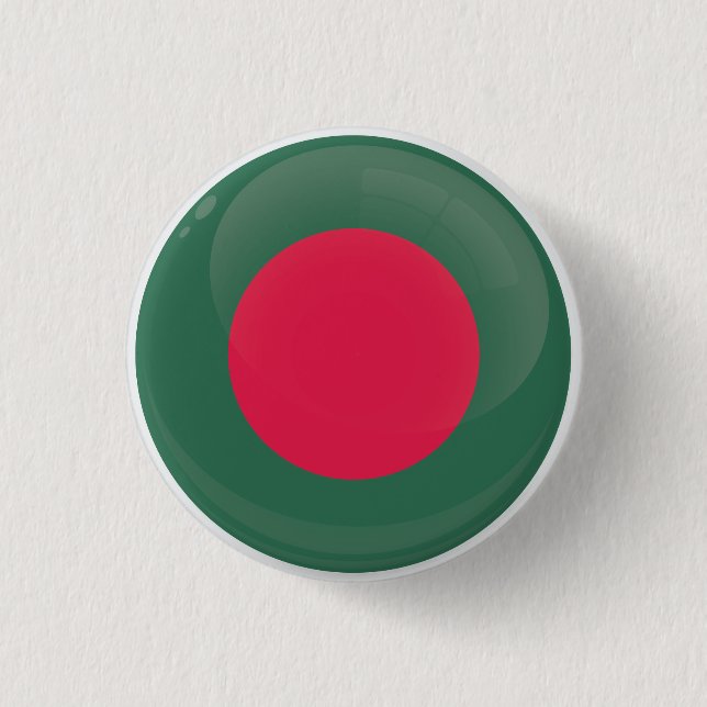 Bangladesh  Round Icon Flag 1 Inch Round Button (Front)