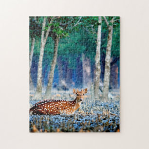 Bangladesh Sundarban Native Deer Jigsaws. Jigsaw Puzzle