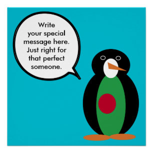 Bangladesh Talking Ms Penguin Personalized Poster