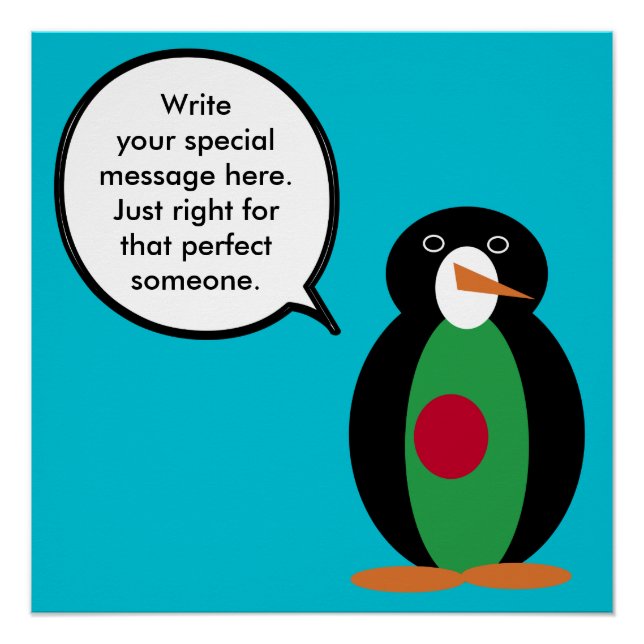 Bangladesh Talking Ms Penguin Personalized  Poster (Front)