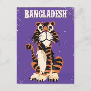 Bangladesh Vintage travel poster cartoon Postcard