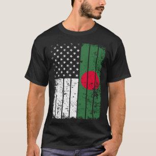 Bangladeshi American Flag T Shirt - Bangladesh USA