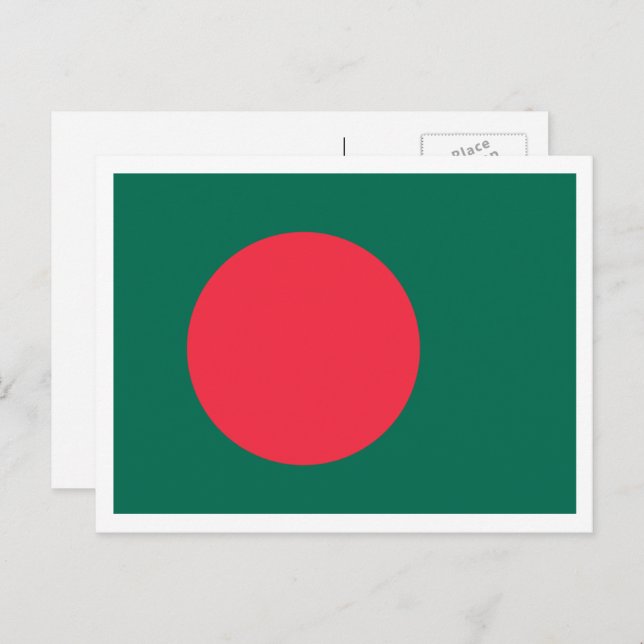 Bangladeshi Flag, Flag of Bangladesh Postcard (Front/Back)