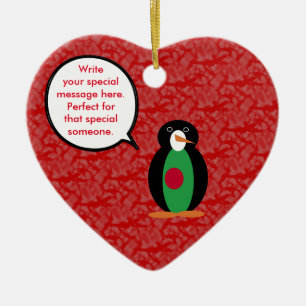 Bangladeshi Holiday Mr. Penguin Ceramic Ornament