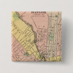 Bangor, Brewer 2 Inch Square Button