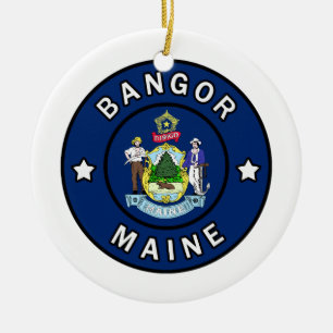 Bangor Maine Ceramic Ornament