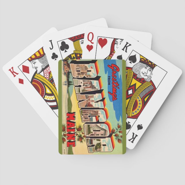 Bangor Maine Greeting Playing Cards (Back)