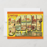 Bangor Maine Greetings Postcard