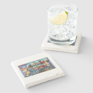 Bangor Maine ME Old Vintage Travel Souvenir Stone Coaster