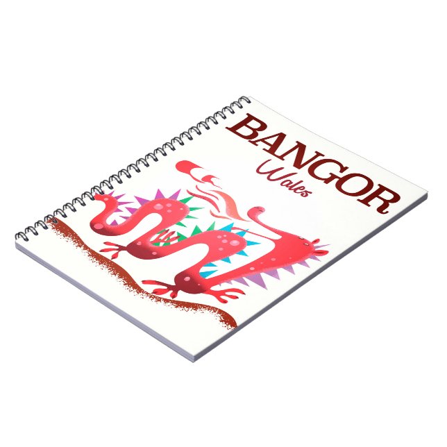 Bangor Wales Dragon poster Notebook (Left Side)