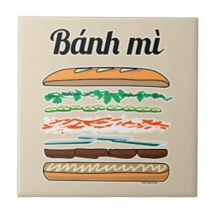 Banh Mi Vietnamese sandwich French bread baguette Tile