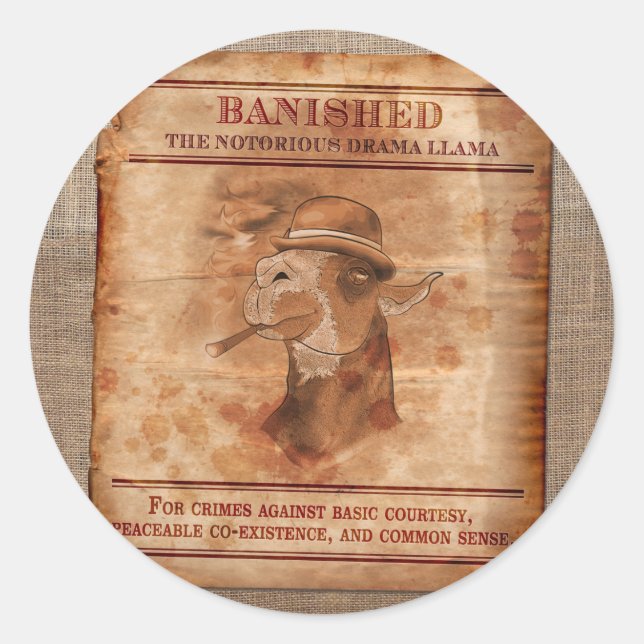 Banish Drama Llamas - Stickers 3" (Devant)
