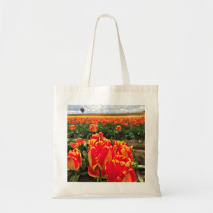 Banja Luka Tulips with Hot Air Balloon Tote Bag