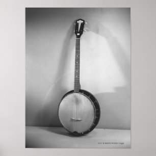Banjo B&W Poster