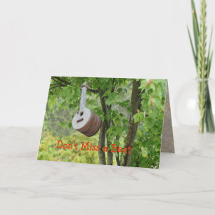 Banjo Birdhouse - customize any occasion Card