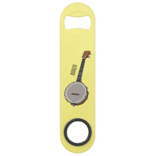 Banjo cartoon illustration  bar key
