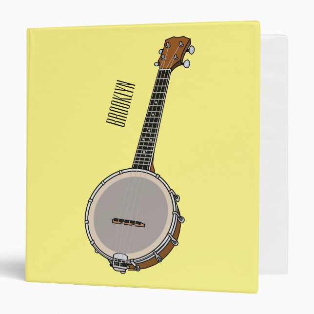 Banjo cartoon illustration  binder (Front/Inside)