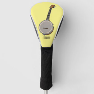 Banjo cartoon illustration  golf head cover