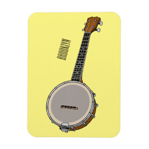 Banjo cartoon illustration  magnet