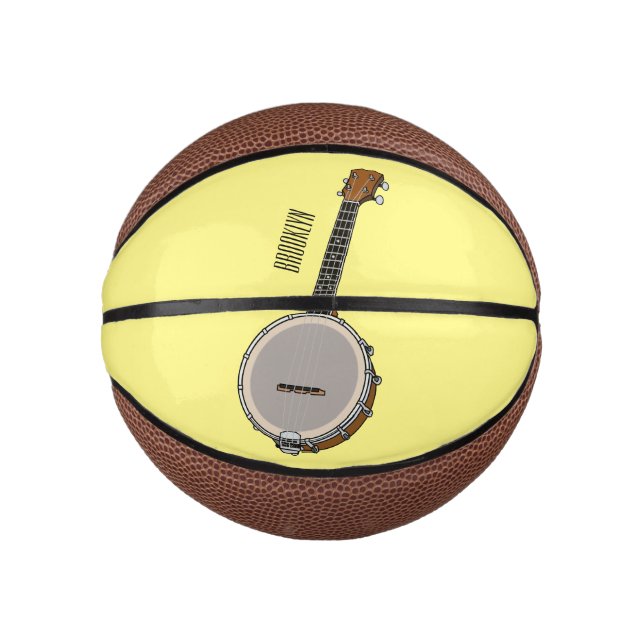 Banjo cartoon illustration  mini basketball (Front)