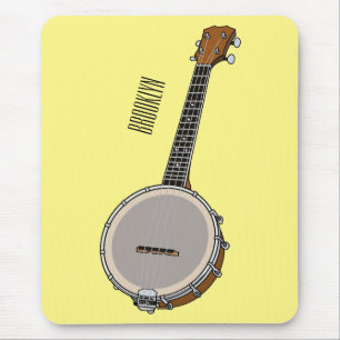 Banjo cartoon illustration mouse pad