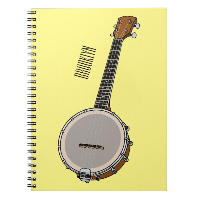 Banjo cartoon illustration  notebook (Front)