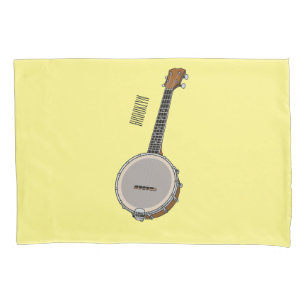 Banjo cartoon illustration  pillowcase