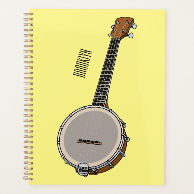 Banjo cartoon illustration  planner (Front)