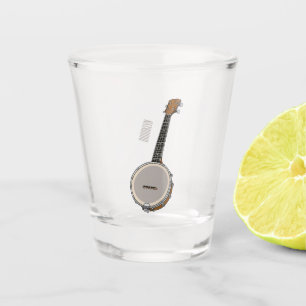 Banjo cartoon illustration  shot glass