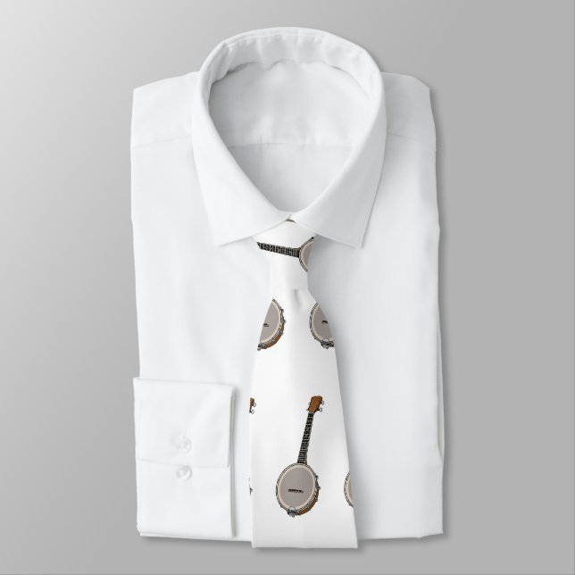 Banjo cartoon illustration  tie (Tied)