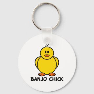 Banjo Chick Keychain
