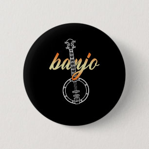 Banjo Country Music Instrument Mandolin Band Gift 2 Inch Round Button