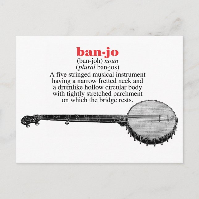 Banjo Definition Postcard (Front)