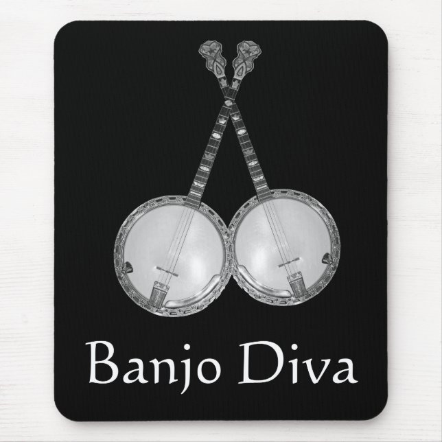 Banjo Diva Mousepad (Front)