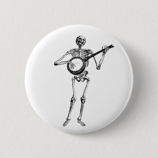 banjo dude 2 inch round button (Front)