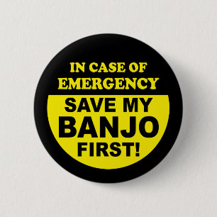 Banjo Emergency 2 Inch Round Button